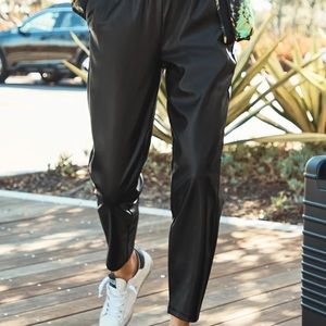 New without tags - Faux Leather Joggers